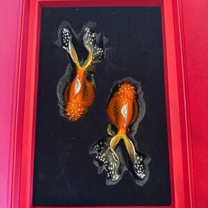 Luxury Goldfish Figurines-Gold-Plated Enamel with Crystal Accents (Set of 2)